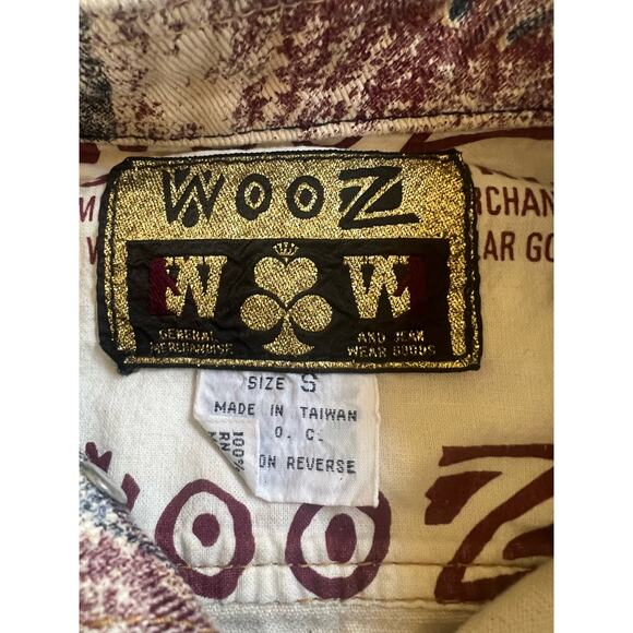 Vintage Wooz Cropped Denim Button Up Jacket With Gems Size S - Picture 4 of 5